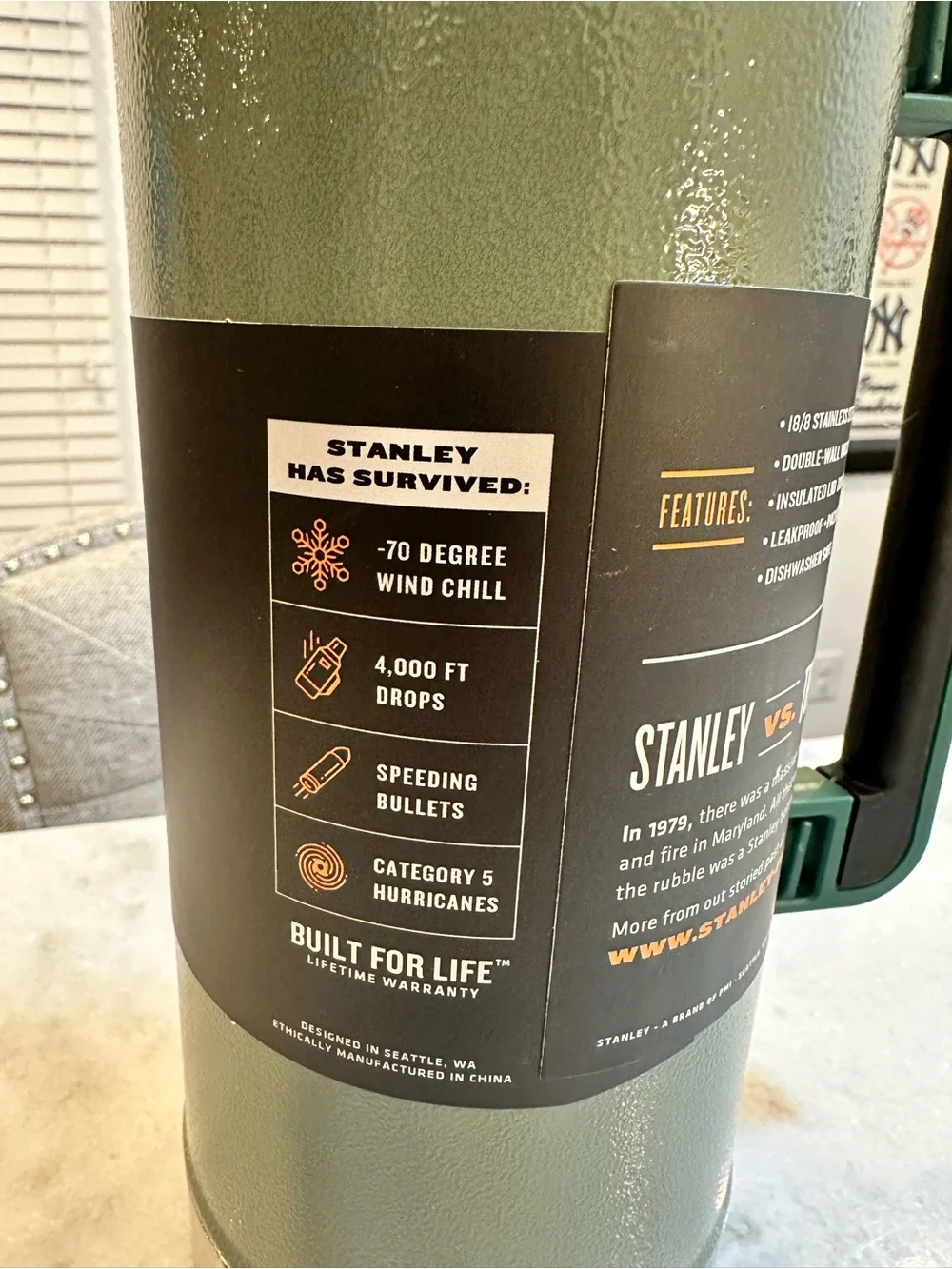 Stanley The Legendary Classic Bottle – Vacuum Insulated Stainless Steel - 2QT - Picture 11 of 12